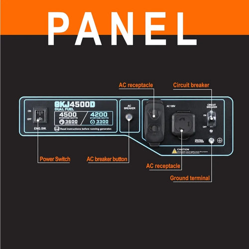4500 Watt Dual Fuel Generator Propane & Gas